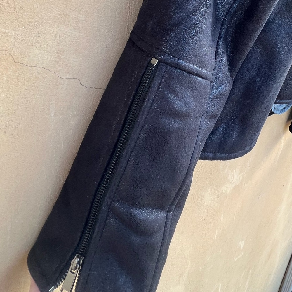 Cache Moto Dressy Faux Jacket size Large - Picture 5 of 13